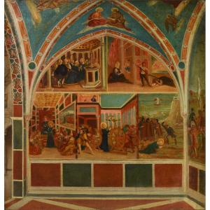 European School XIXᵉ Century. "martyrdom Of Saint Catherine."