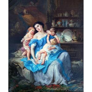 Siblings By François-louis Lanfant De Metz (1814-1892)