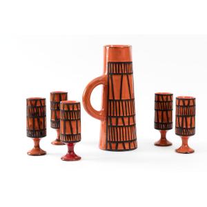 Stunning Refreshment Service By Roger Capron (1922 - 2006)