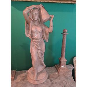Victorian Bastet Water Carrier Oriental Terracotta Sculpture. 
