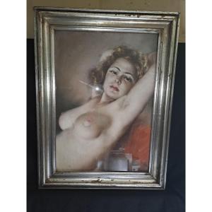 Fried Pal Portrait Of A Young Nude Woman In Pastel 