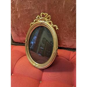 Oval Frame In Gilt Bronze, Louis XVI Style