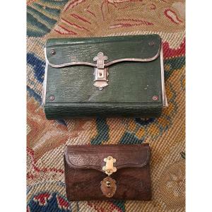 Rare 18th-century Leather Notebooks In Gold And Silver