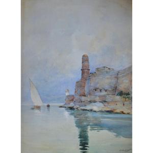 Isailoff Alexandre (1855-1934) “fort Saint Jean In Marseille” Provence Russia Sea France Paris 