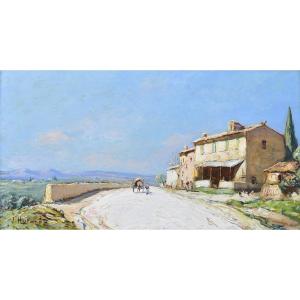Hurard Joseph (1887-1956)"the Road From Avignon To Les Angles" Avignon Provence France Grivolas