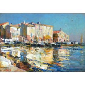 Montagne Louis (1879-1960) "pointe Du Brescon, Martigues" Avignon Provence Marseille Montagné