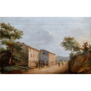 Bonnet Denis (1789-1877) “bowl Players In Carpentras, 1828” Vaucluse Provence Marseille