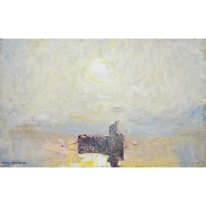 Pastour Louis (1876-1948) “mist At Sunrise, Cannes, 1941” Provence Pecheur Matin Bonamici Paris