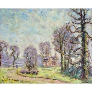 Emmanuel De La Villéon (1858-1944) “the Chalet Under The Snow” Fougeres Switzerland Paris Winter