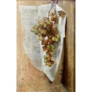 Aimé Ponson (1850-1924) "the Bunch Of Grapes" Marseille Provence Winegrowers Bordeaux Vineyard