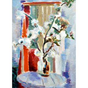 Arthur Van Hecke (1924-2003) "bouquet Of Flowers 1954" Roubaix Paris Honschoote Bruges 