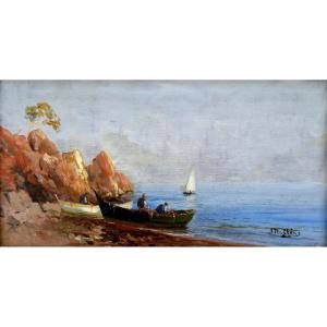 Nattero Louis (1870-1915) "fishermen On The Beach" Marseille Toulon Var Paris Provence 
