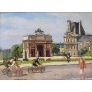 Pierre Favre (1906-1983) "the Arc De Triomphe Du Carrousel, Paris" Louvre Tuileries Museum  