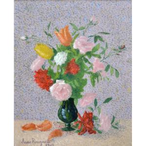 Jane Rouquet (1879-?) "bouquet Of Flowers 1900" Aude Carcassonne Achille Laugé Paris London