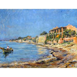 Marius Barthalot (1861-1955) "villa Bellevue, Les Lecques In Saint-cyr-sur-mer (var)" Provence