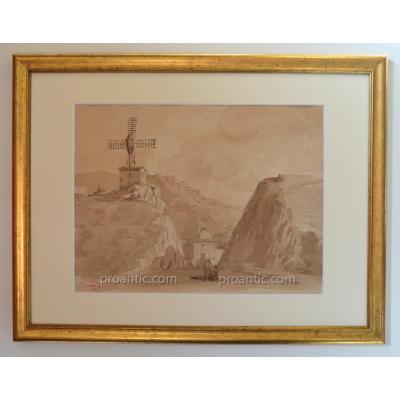 Roux Emile (1822-1915) "mausoleum In The Mountains" Turkey Istanbul Constantinople Urartu