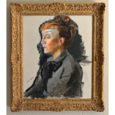 Gard Léon (1901-1979) "portrait Of Actress Jeanne Fusier-gir" Paris Guitry Theater Cinema      