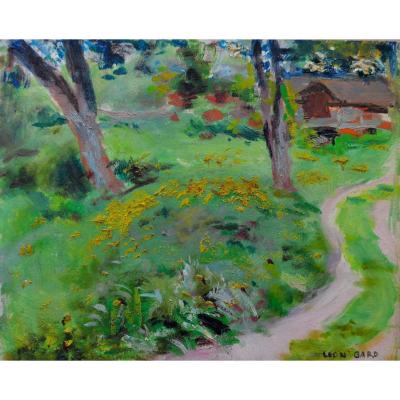 Gard Léon (1901-1979) "path To The Park Shed" Isle Adam Tulle Paris Etampes Morigny Castel Bonshommes Monet