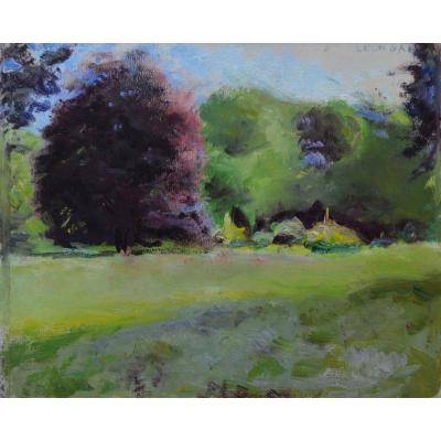 Gard Léon (1901-1979) "red Beech In The Parc Des Bonshommes" Isle Adam Tulle Paris Etampes 