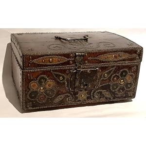 18th-century Studded Leather Box