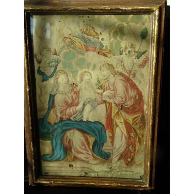 Drawing With Pencil Sanguine And Lavis On Paper