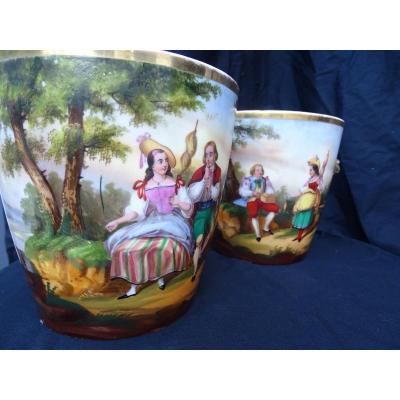 Pair Of Planters In Old Paris