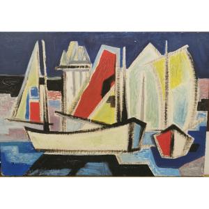 Roger Quillery 1914/2016 Marine From The Early 1950s