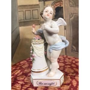 Cupid "un Me Suffit" Meissen Porcelain