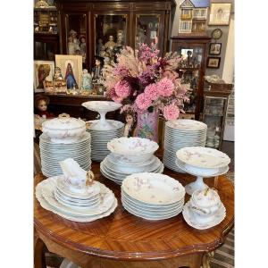 Important Porcelain Service Of More Than 100 Pieces Laviolette Limoges