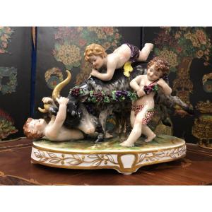 Bacchanal Of Putti Anton Müller Volkstedt 