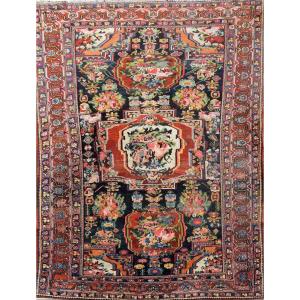 Antique Iranian Bakhtiar Faradombeh Oriental Rug: 3.37 X 2.13 Meters - "galerie Sardje"