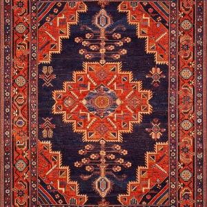 Oriental Rug Iran Afshar Neriz Vase Antic: 2.36 X 1.56 Meters
