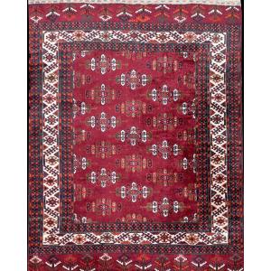 Turkmen Yomud Bukhara Oriental Rug: 2.40 X 1.60 Meters