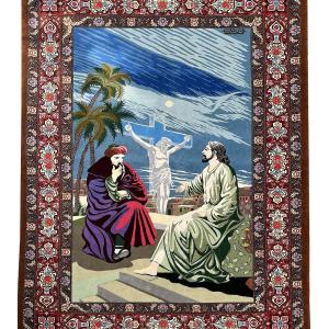 Oriental Rug Ghoum Iran Wool And Silk - Signed: By Master: Mehdi Sadeghzadeh 