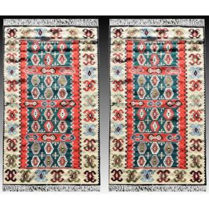 2 Turkish Kilim Rugs: 1.00 X 1.55 Meters