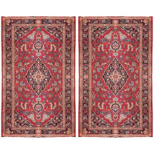 Iranian Kashan Oriental Rugs (pair) 0.70 X 1.35 Meters