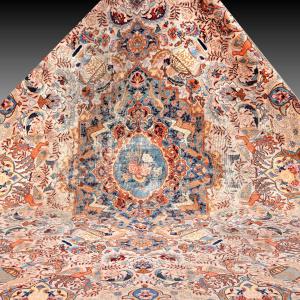 Kashmiri Oriental Rug From Iran, Wool: 2.95 X 3.90 Meters - Circa: 1960 