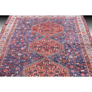 Antique Iranian Gashghaï Rug With- Shiraz : 220 X 315 Cm - "galerie Sardje"