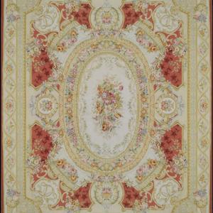 Aubusson-style Knotted-stitch Rug - 3.10 X 2.45 Meters -"galerie Sardje"