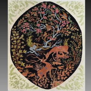 Oriental Rug Tabriz Iran: 95 X 75 Cm-"galerie Sardje"