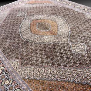 Large Oriental Tabriz Iran Wool And Silk Rug: 3.50 X 2.50 Meters - "galerie Sardje"