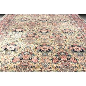 Oriental Kashmir Wool Carpet -  312 × 214 Cm  - Very Good Condition "galerie Sardje"