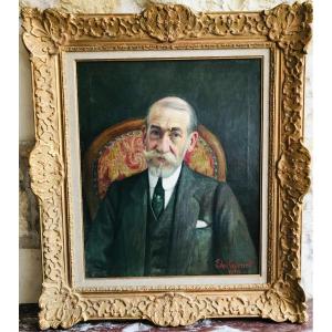 Portrait Of A Man By Edouard Grenet