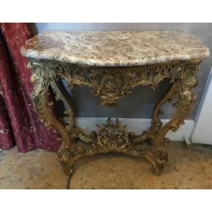 Console In Golden Wood, Regency Period