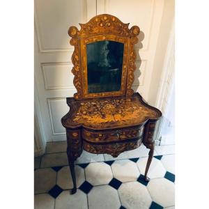 Coiffeuse Hollandaise En Marqueterie Du XVIIIème