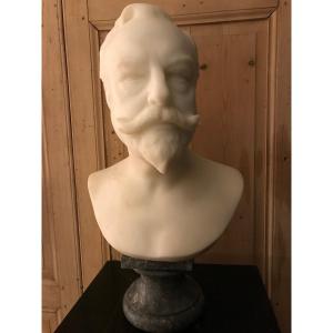 Marble Bust By Augustin Peene 1853 - 1913