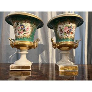 Pair Of Paris Porcelain Vases