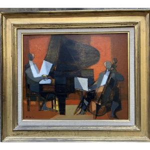 The Duo - Oil On Canvas - Camille Hilaire 