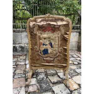 Niii Gilded Wood Fireplace Screen 