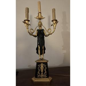 Large Bronze Candelabra From The Directoire Period